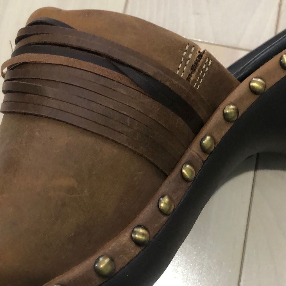 Ecco Women's Studded Closed Toe Clog Shoes Brown Size 6 NWOT - Picture 5 of 5